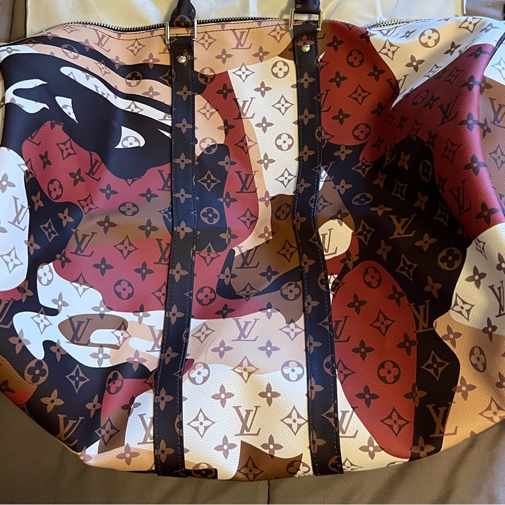 Multicolor Pop Monogram inspired Duffle Bag